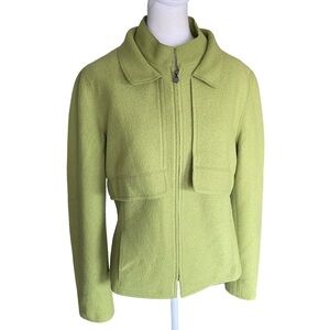 Per Se by Carlisle Green Wool Blazer Women’s Size 14